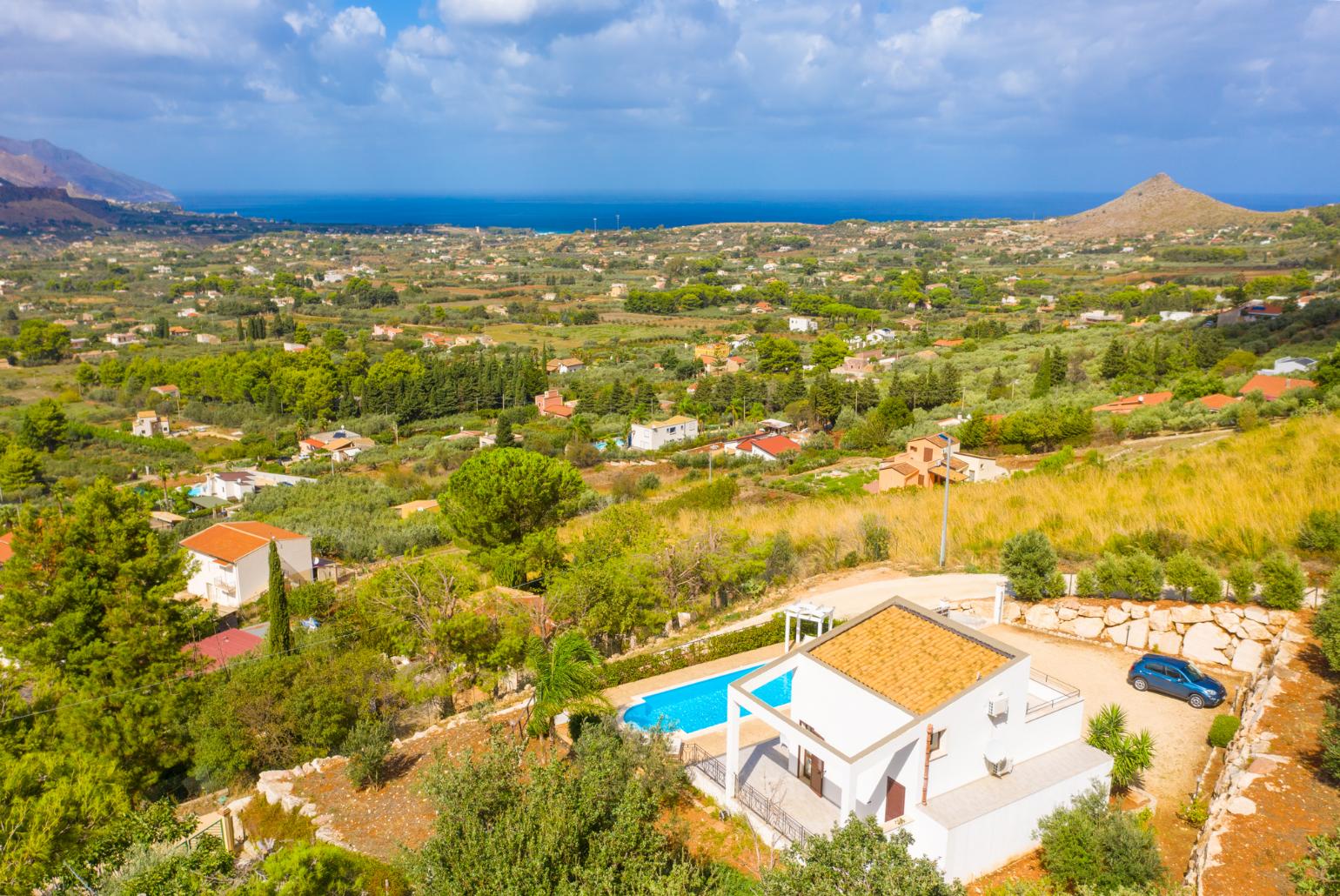 Aerial view of Villa Beta