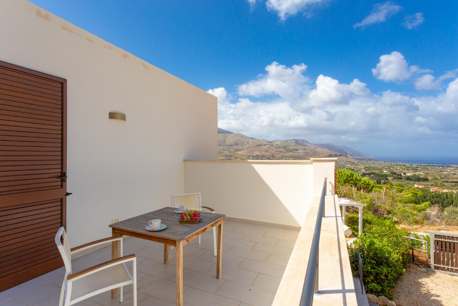 Balcony with sea views