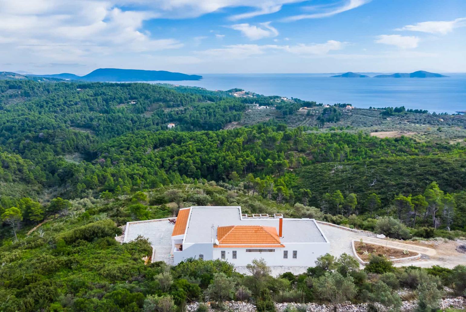 Aerial view of the Villa 