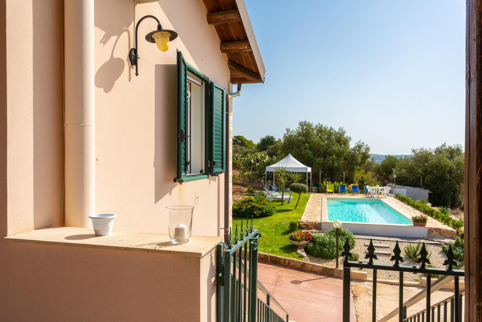 View of pool from terrace