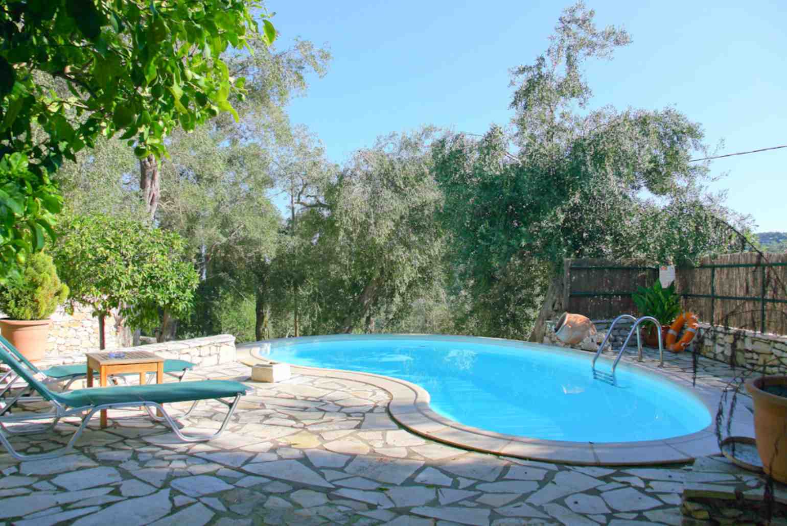 Private pool with terrace area
