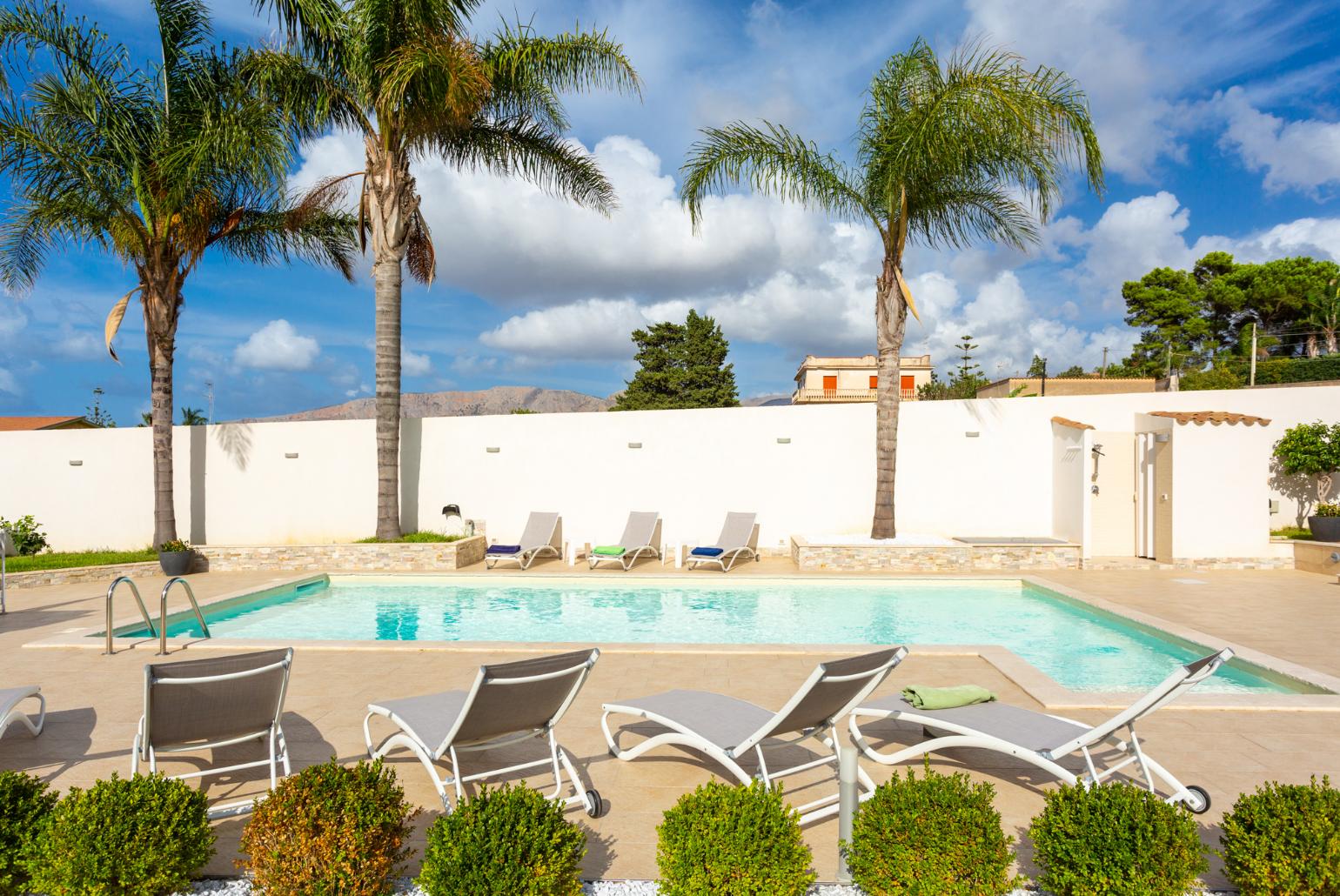 Private pool and large terrace