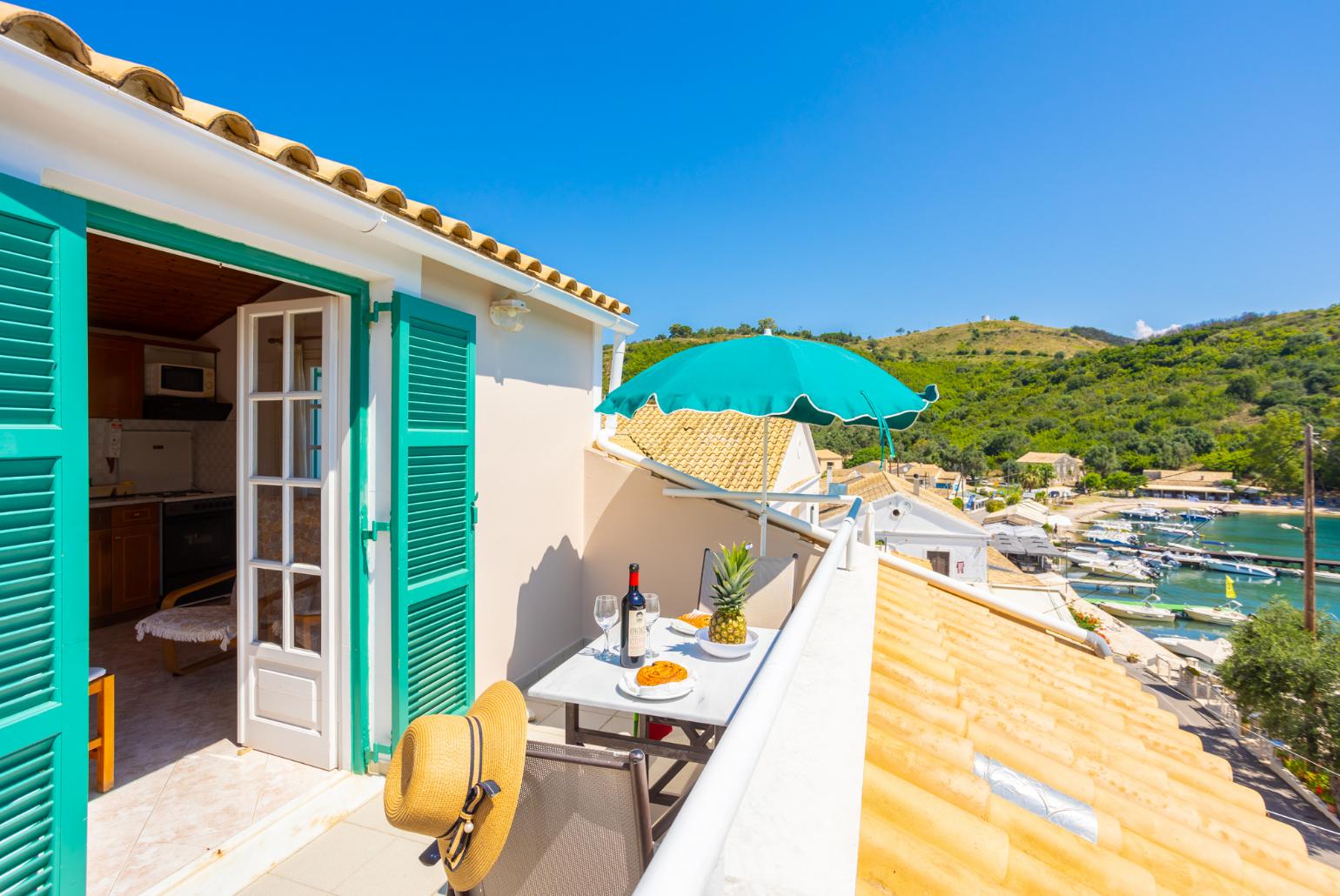 Private terrace area with sea views