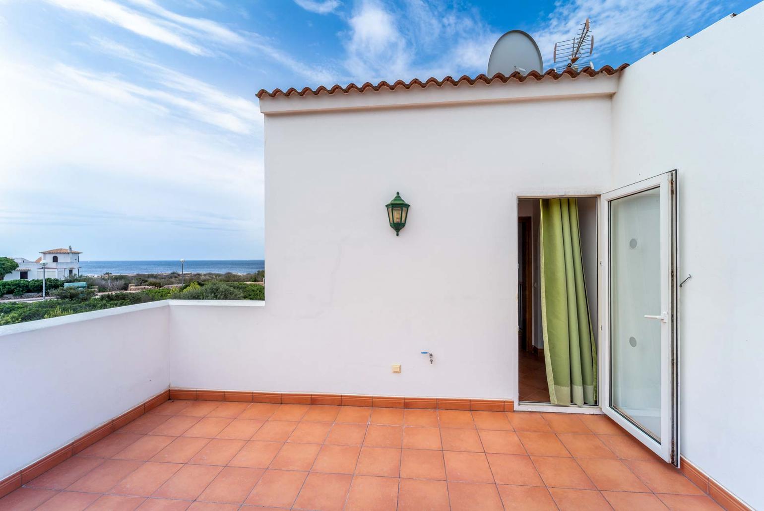 Terrace with panoramic sea views.