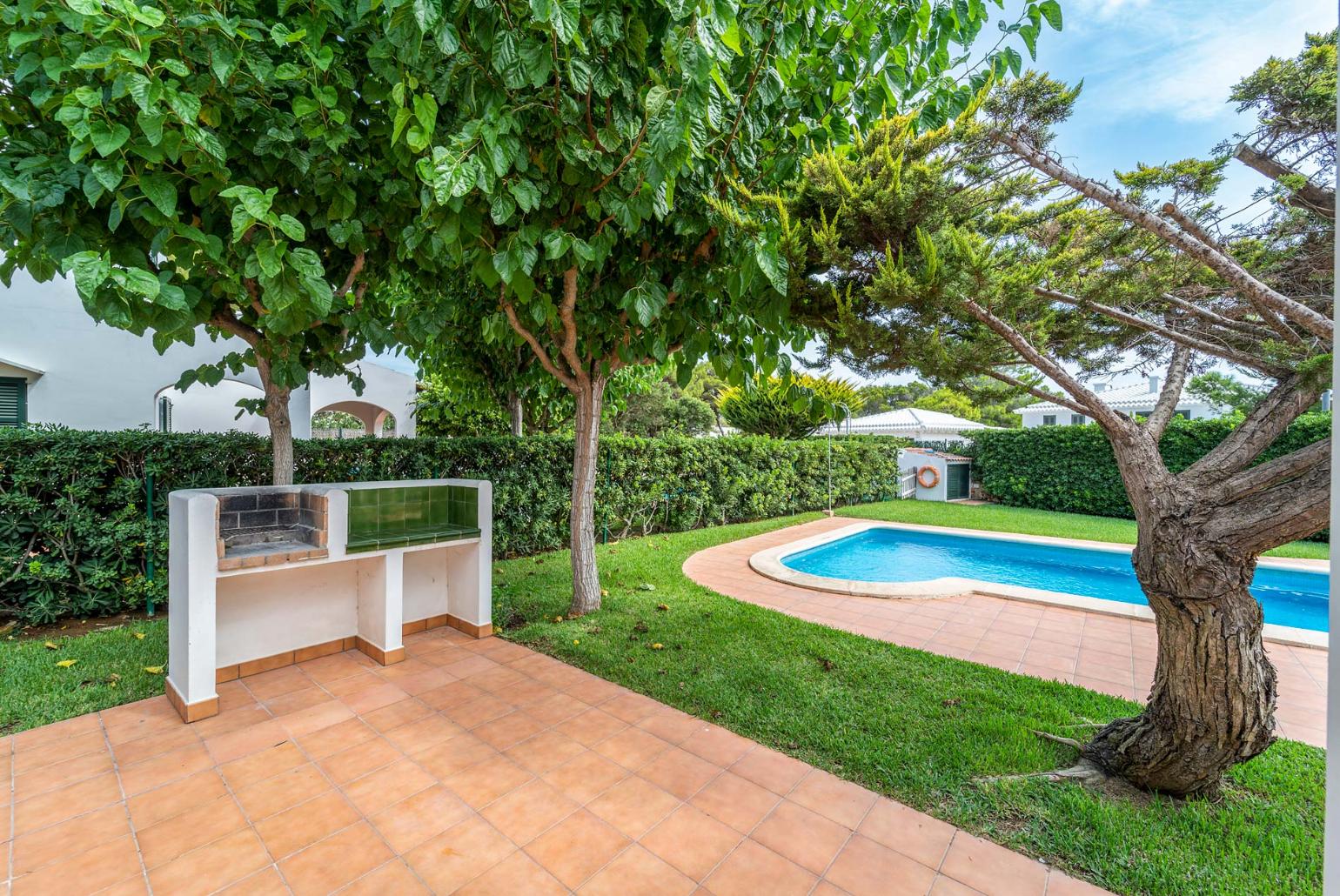 Terrace with private pool and BBQ Area