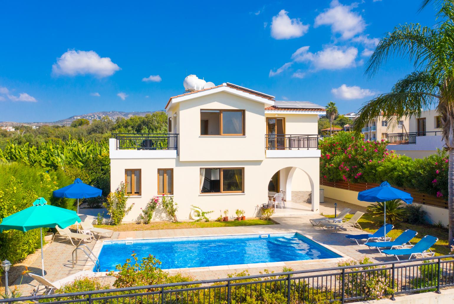 ,Beautiful villa with private pool and terrace with sea views