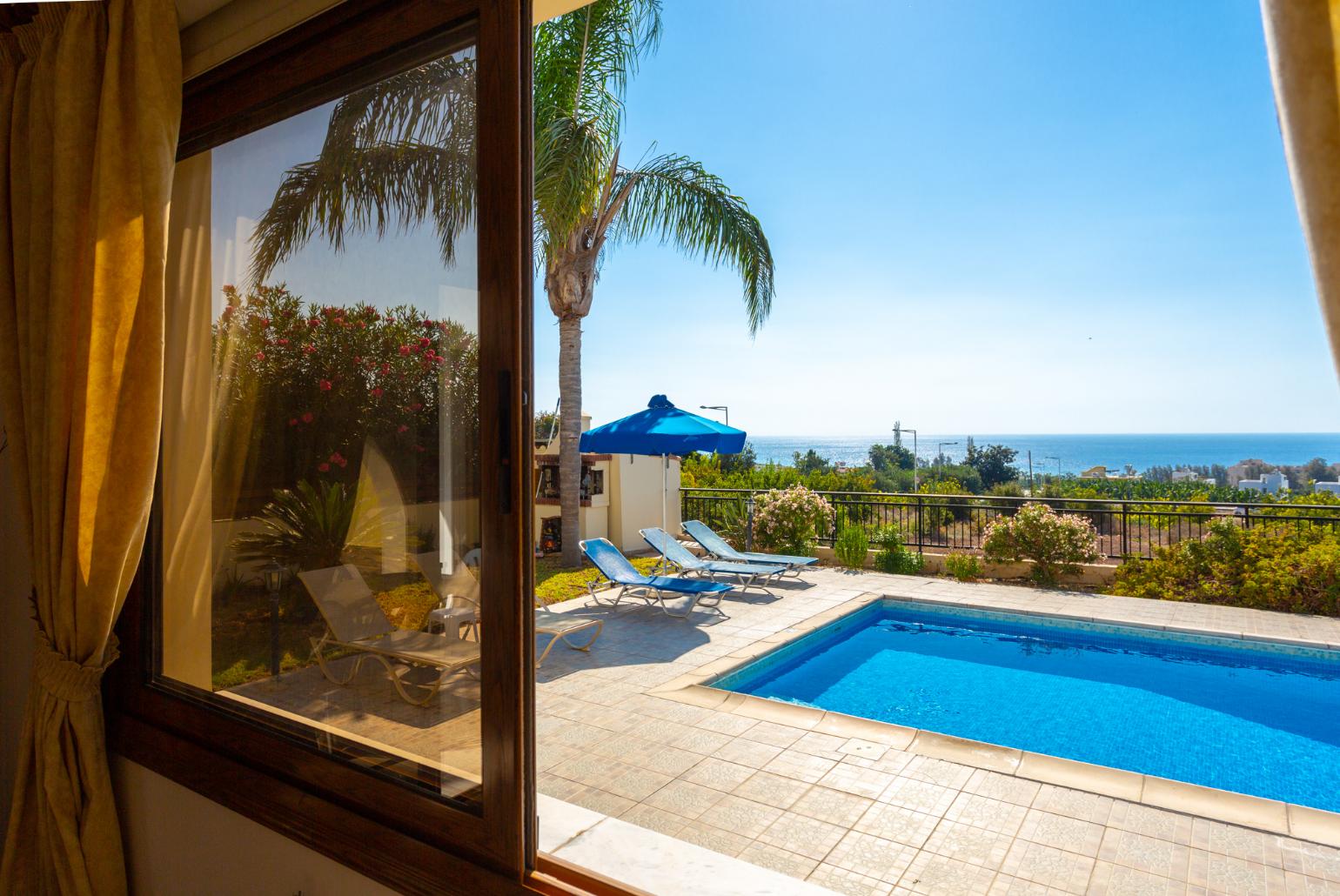 Sea views from living room