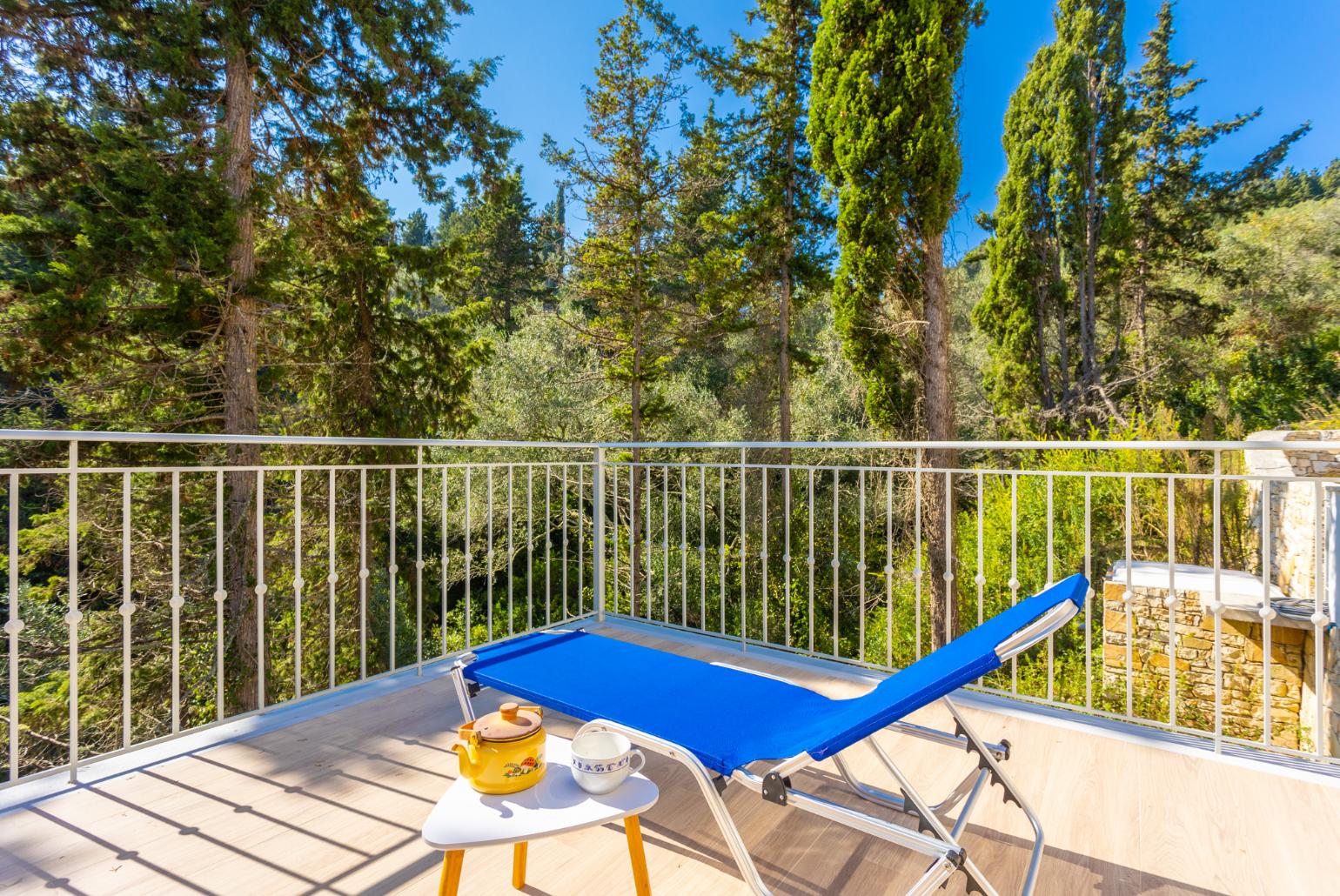 Terrace area with woodland views