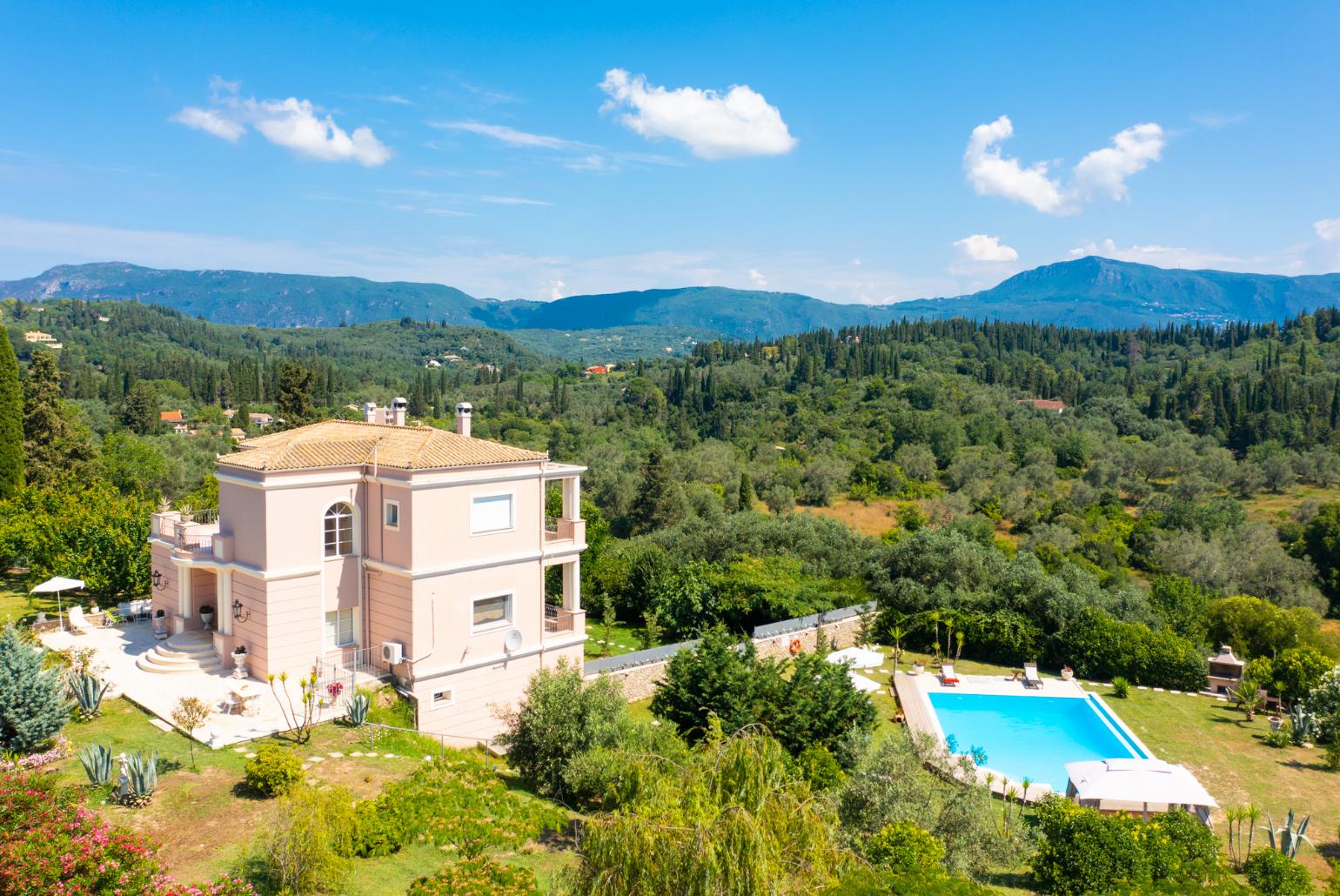 Aerial view of Villa Denise