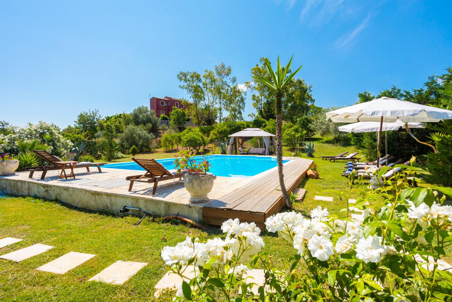 Private pool, terraces, and garden