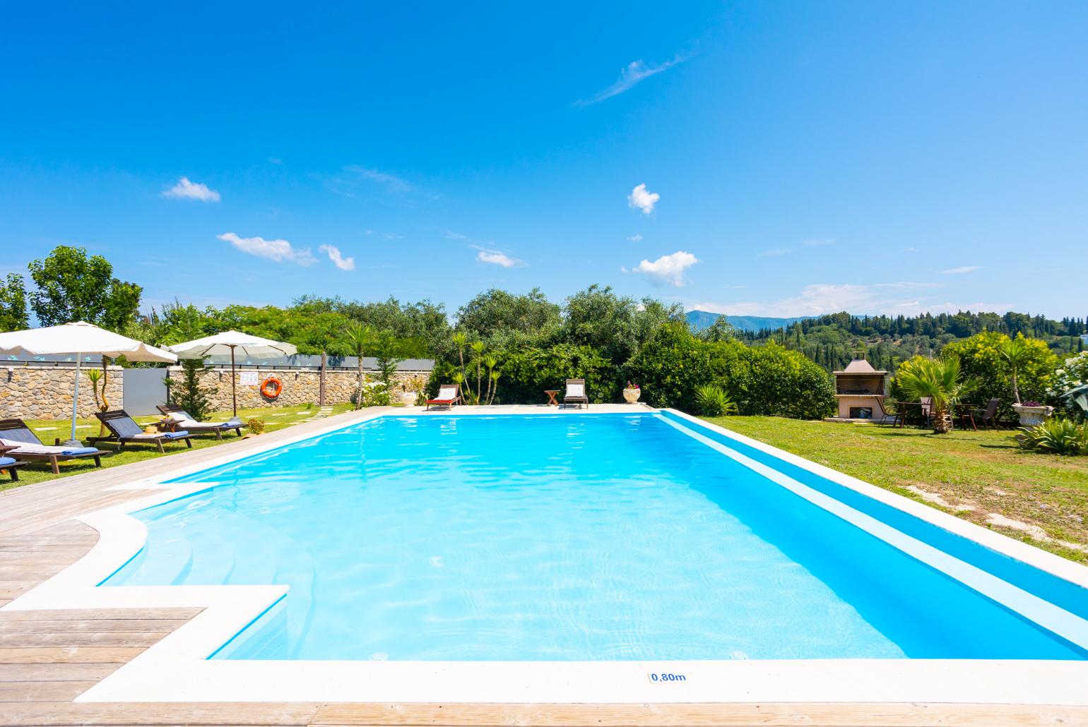 Private pool, terraces, and garden