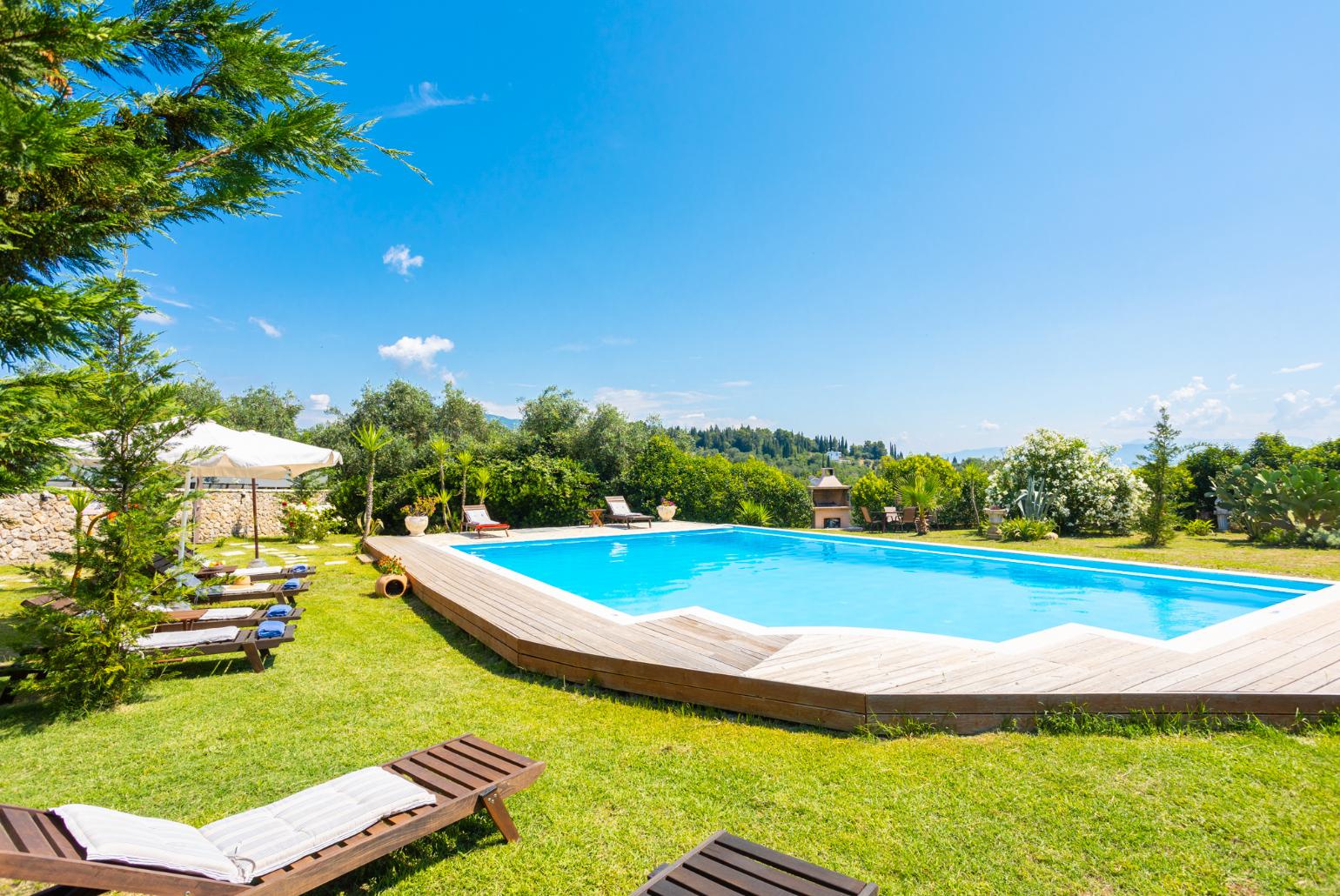 Private pool, terraces, and garden