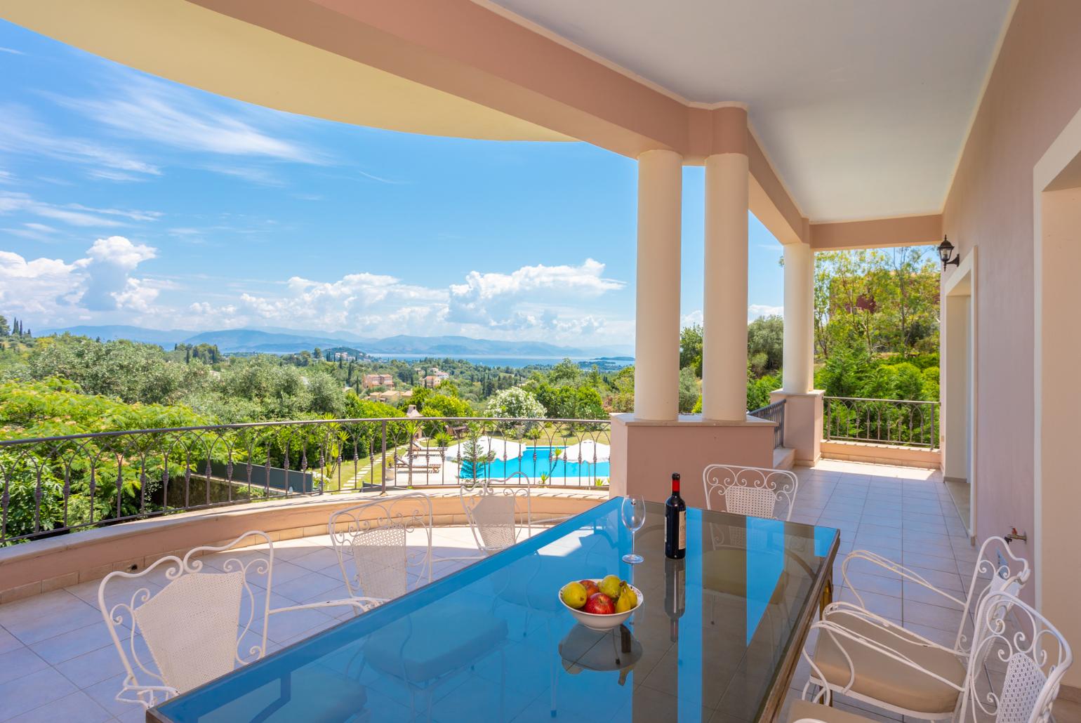 Terrace with views of sea and countryside