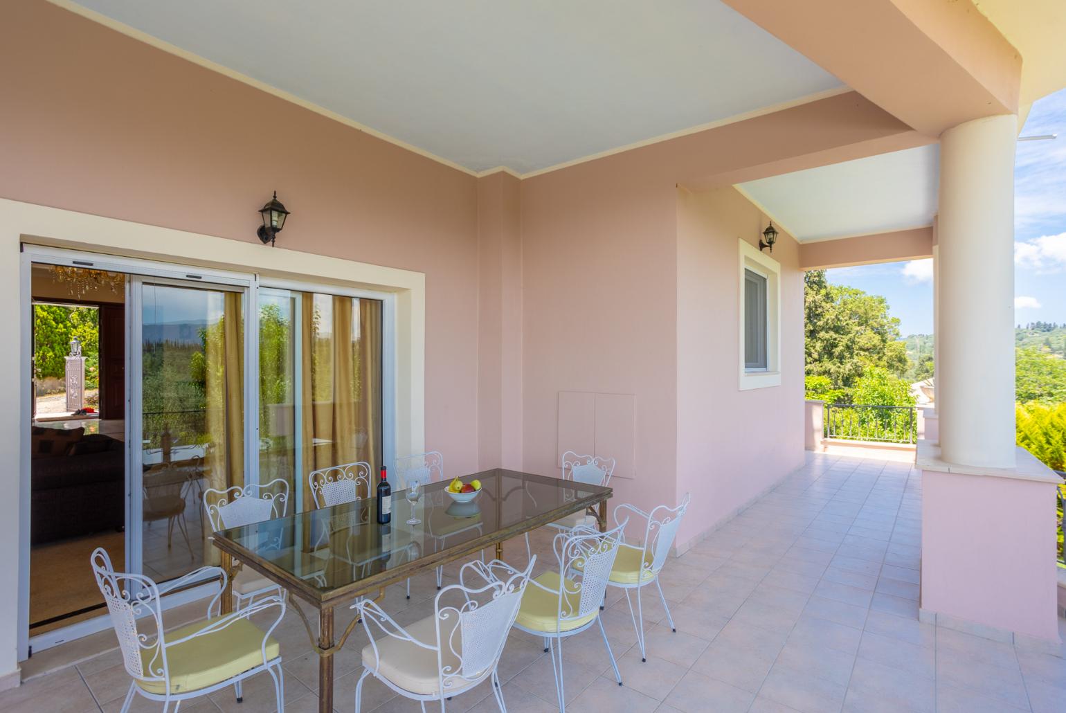 Terrace with views of sea and countryside