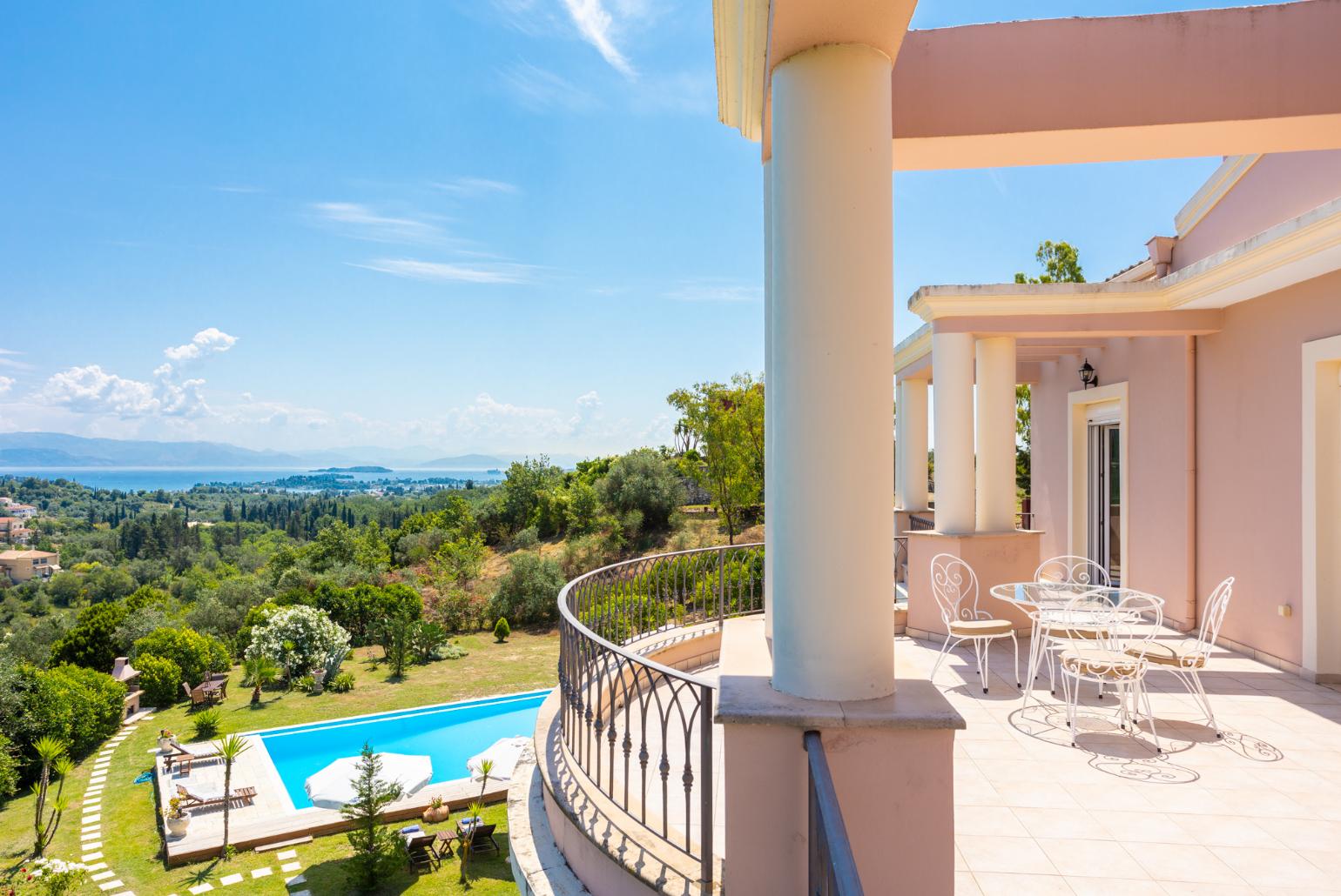 Terrace with views of sea and countryside