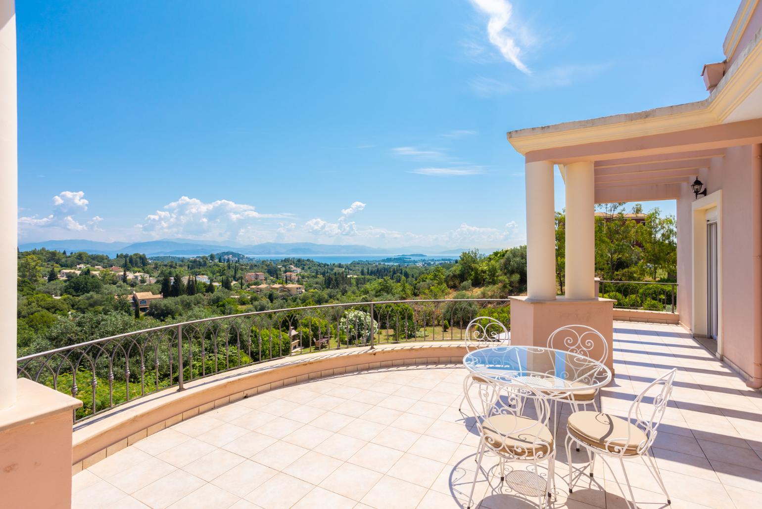 Terrace with views of sea and countryside