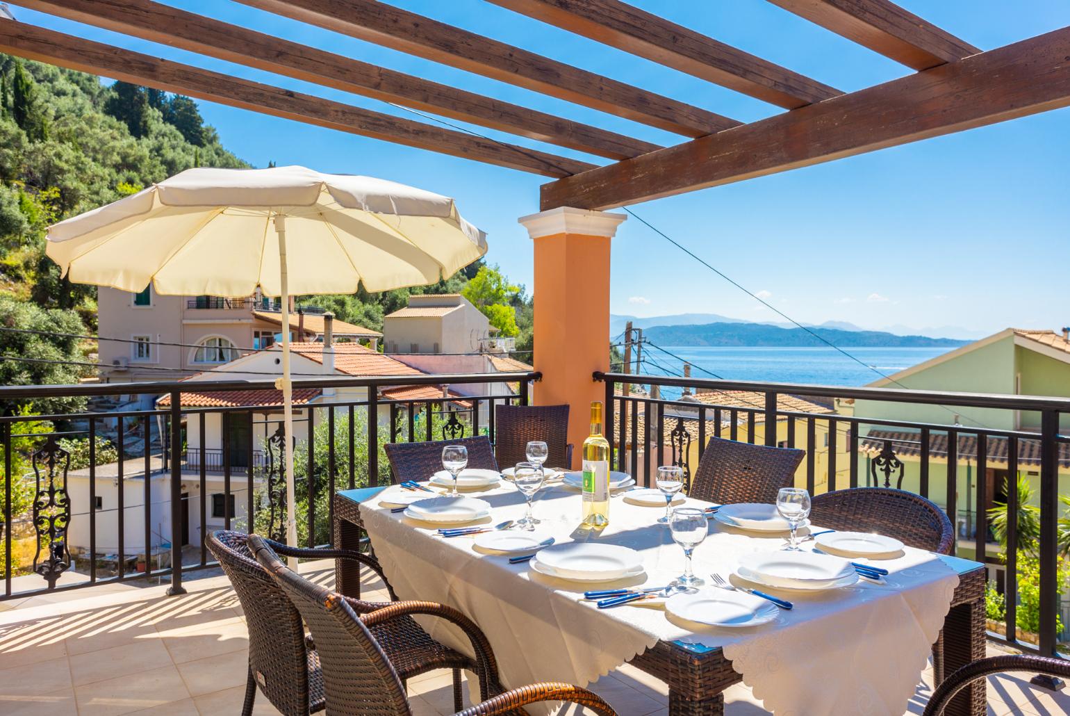 Terrace area with sea views