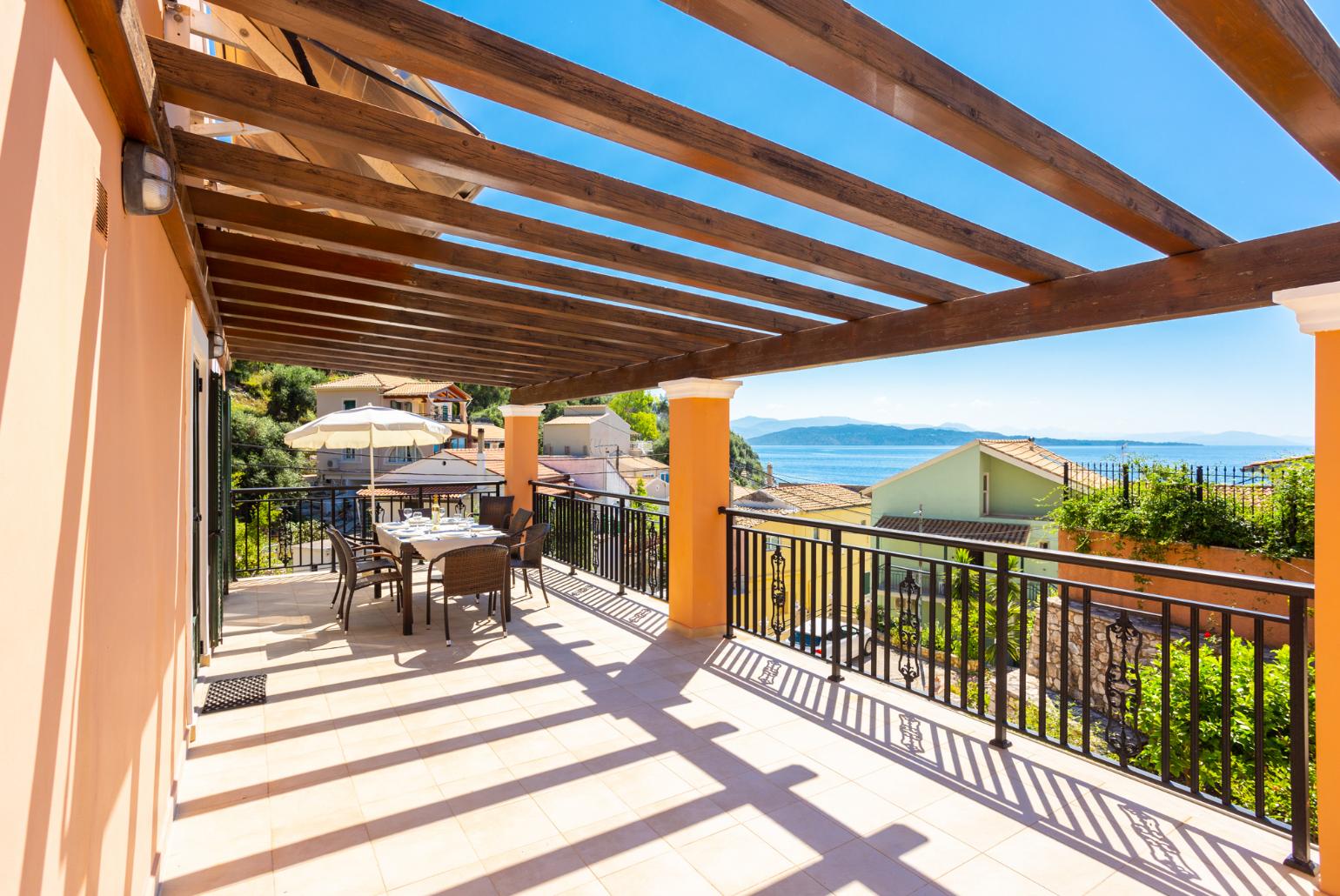 Terrace area with sea views