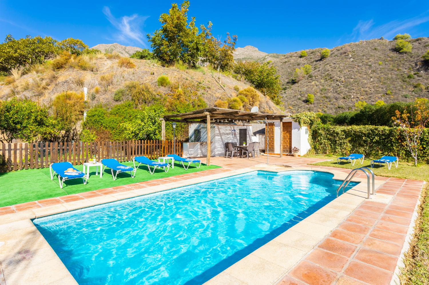 Private pool and terrace with views