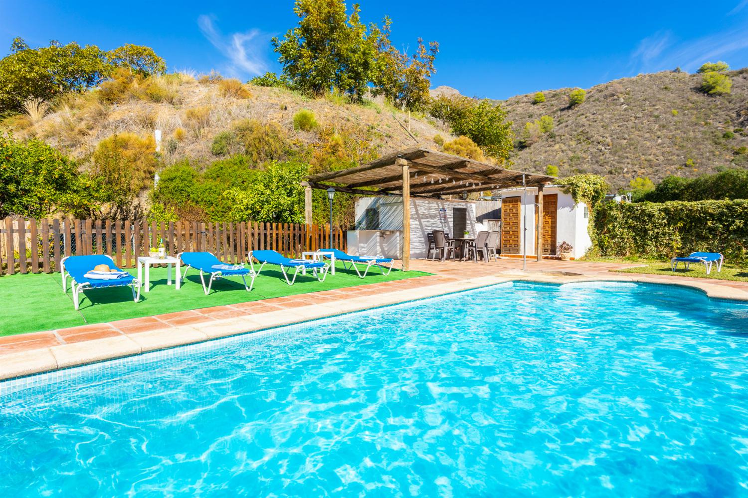 Private pool and terrace with views