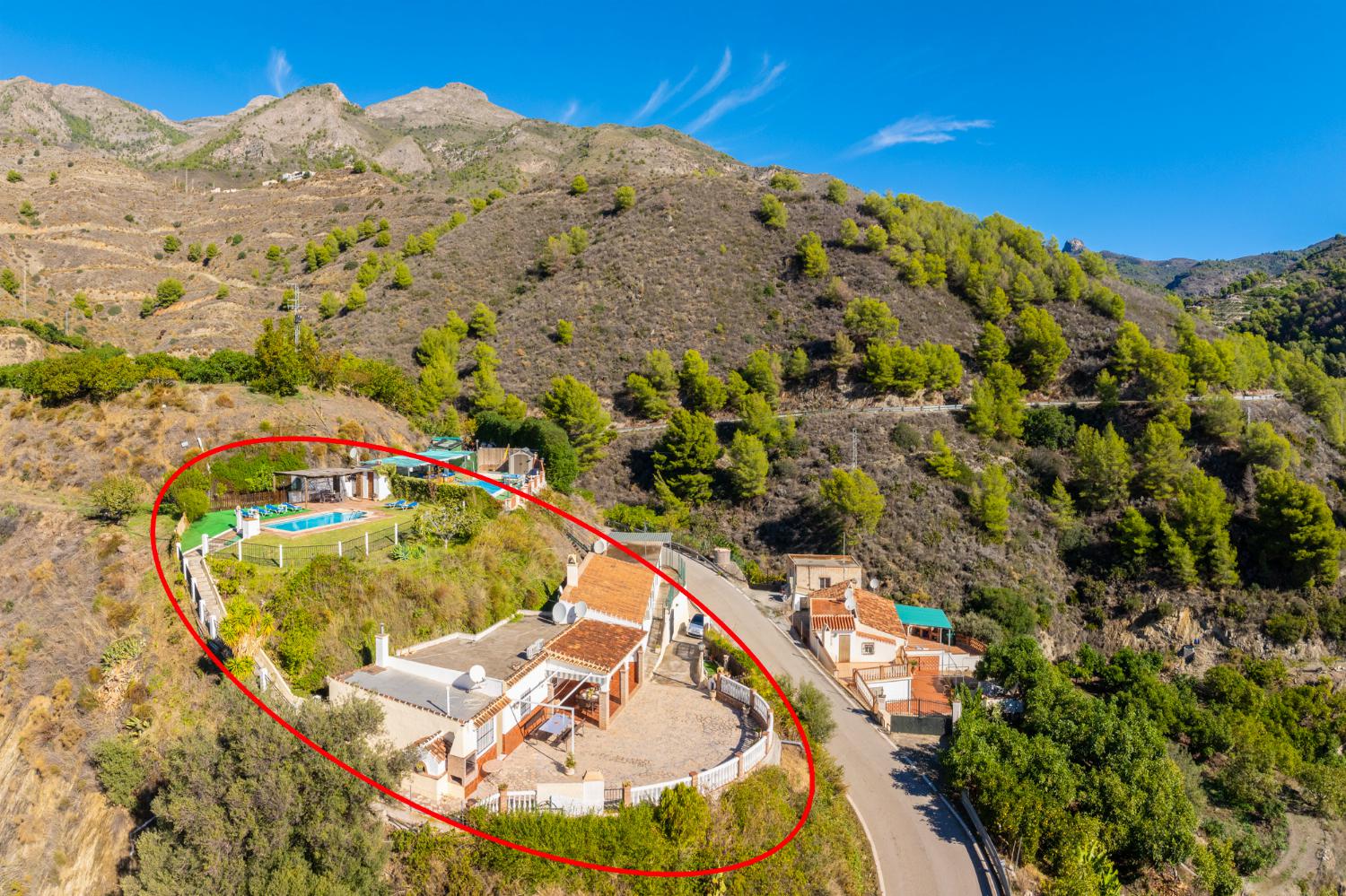 Aerial view showing location of Cortijo Mari Carmen