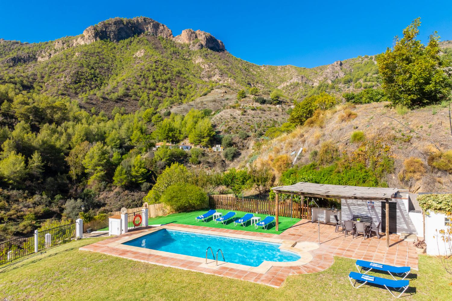Private pool and terrace with views