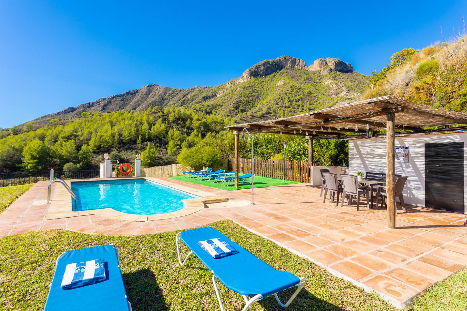 Private pool and terrace with views