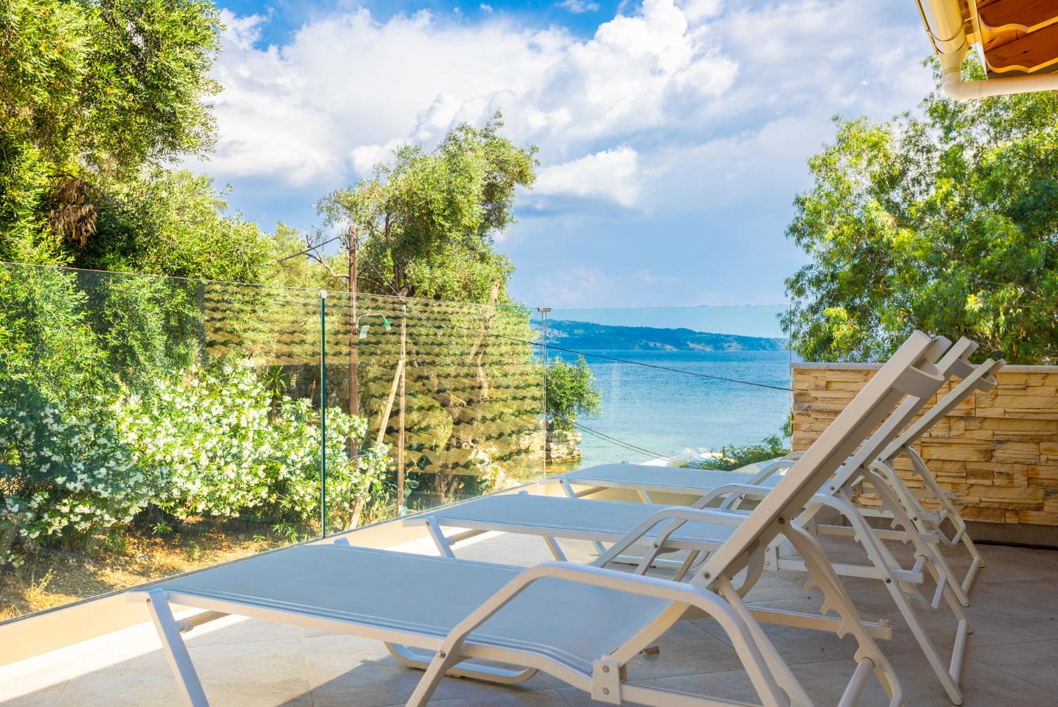 Terrace area with sea views