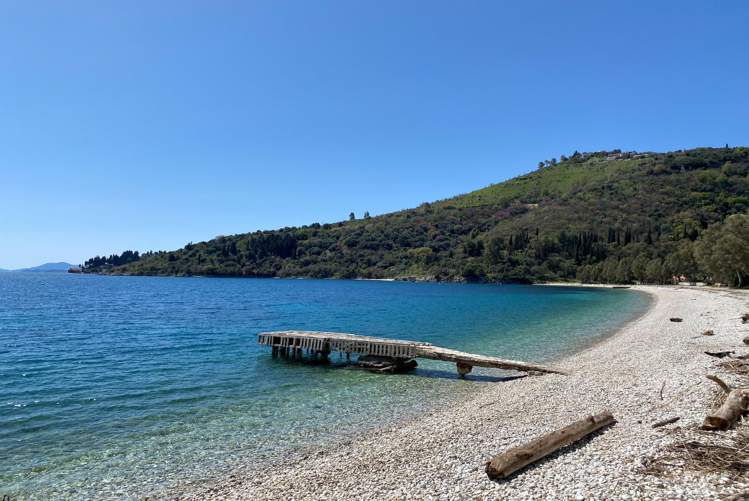 Local beach only a few steps from Villa Nikolakis