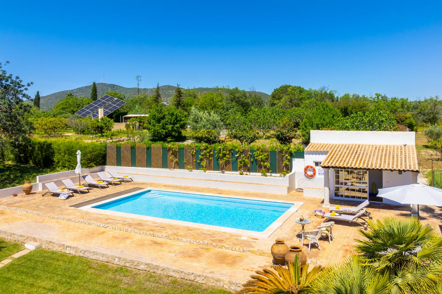 Private pool, terraces, and garden