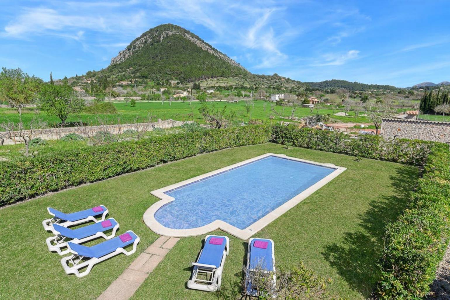 Private pool, terrace, and garden