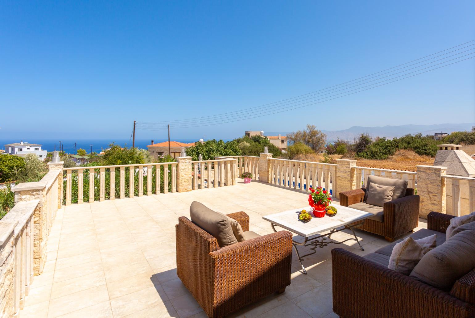 Terrace area with sea views