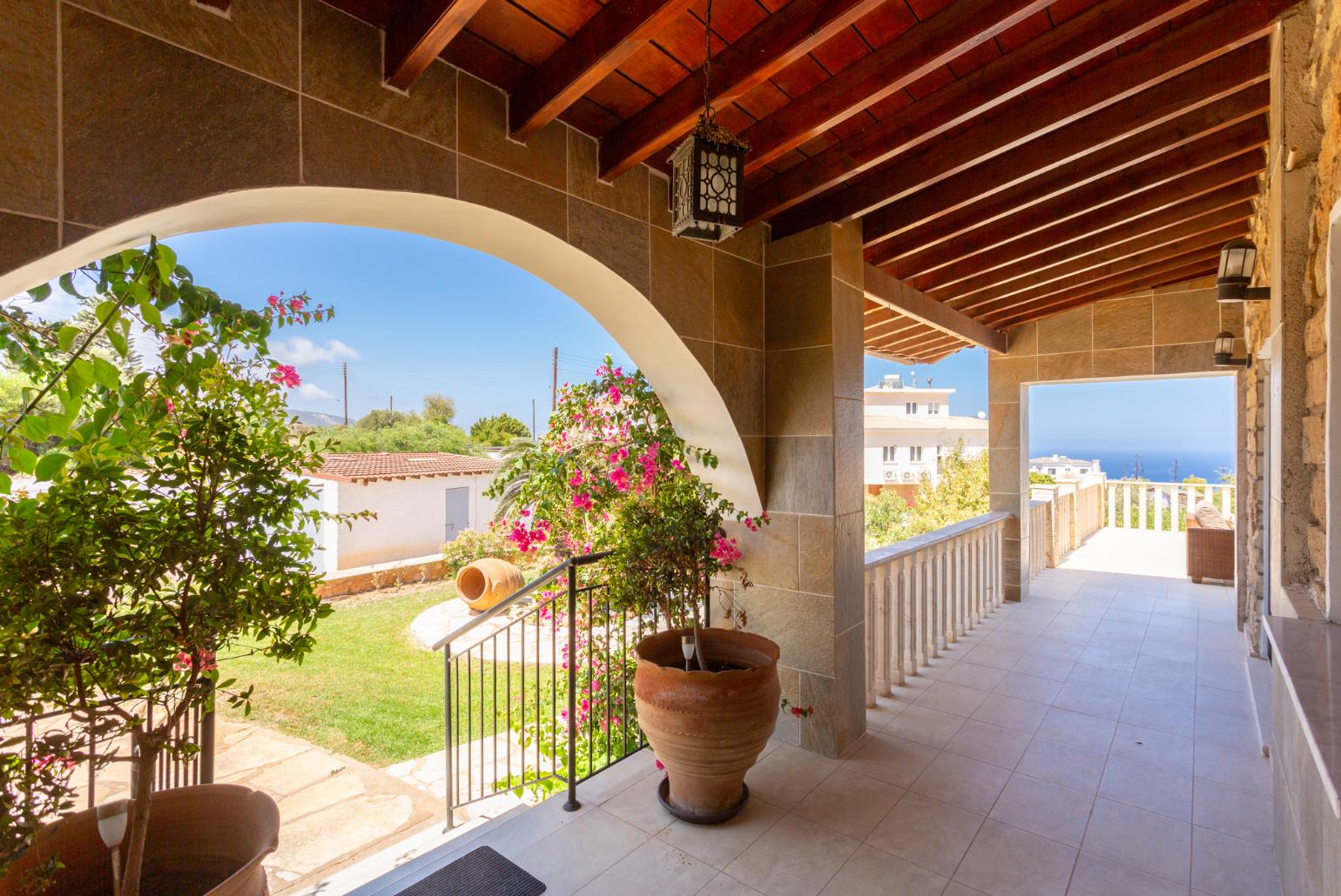 Sheltered terrace area