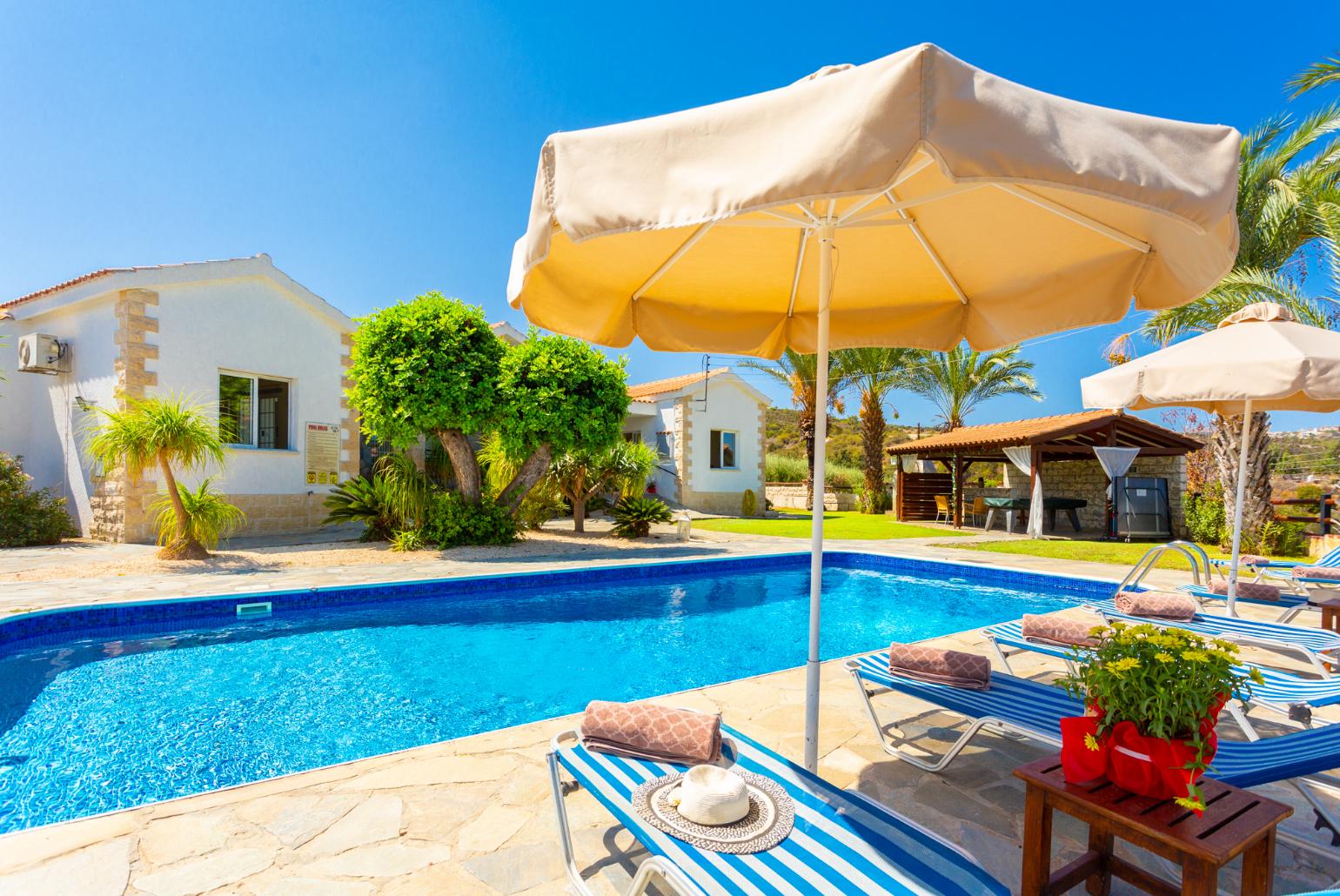 ,Beautiful villa with private pool, terrace, and garden