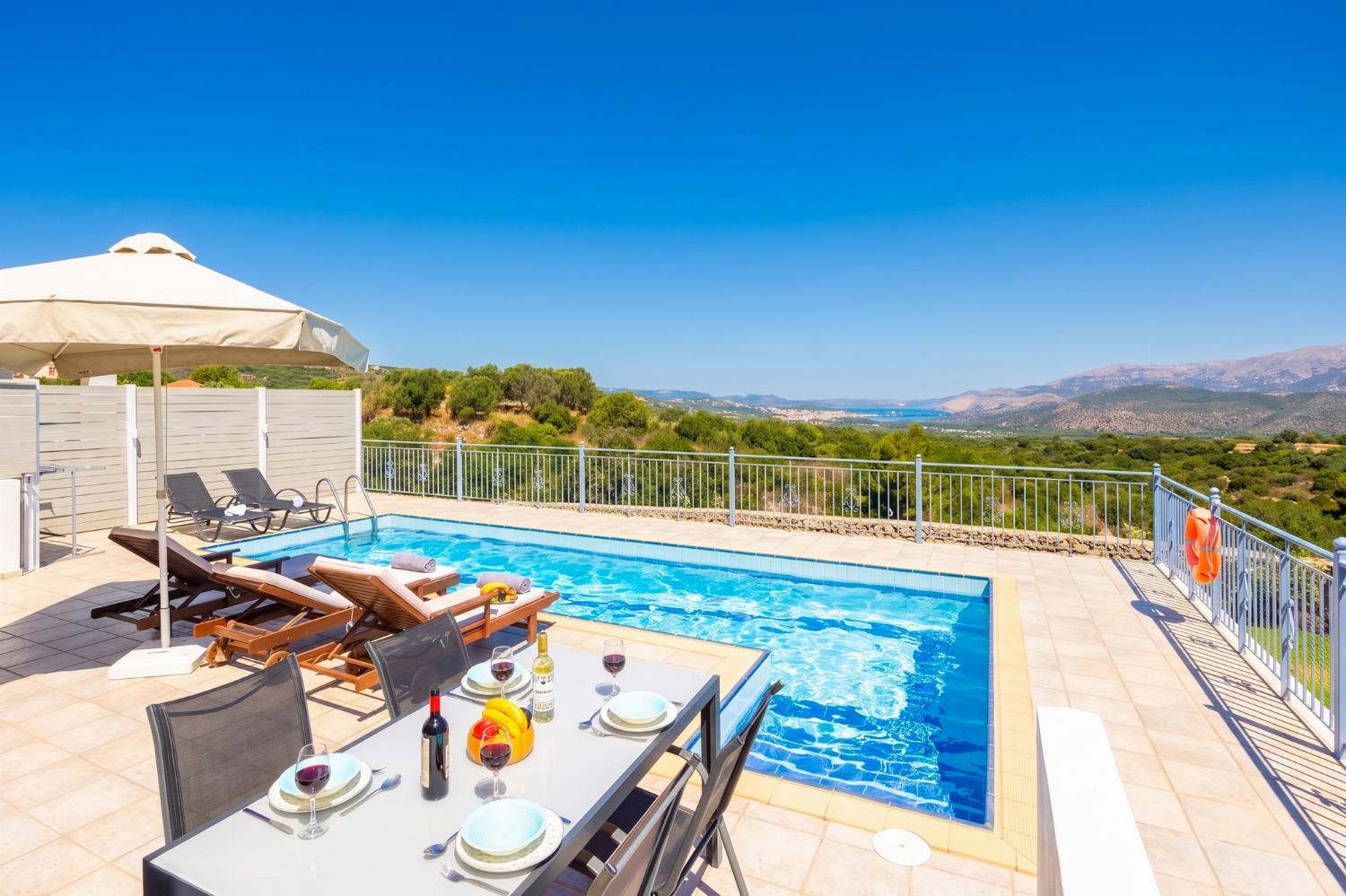Private pool and terrace with views