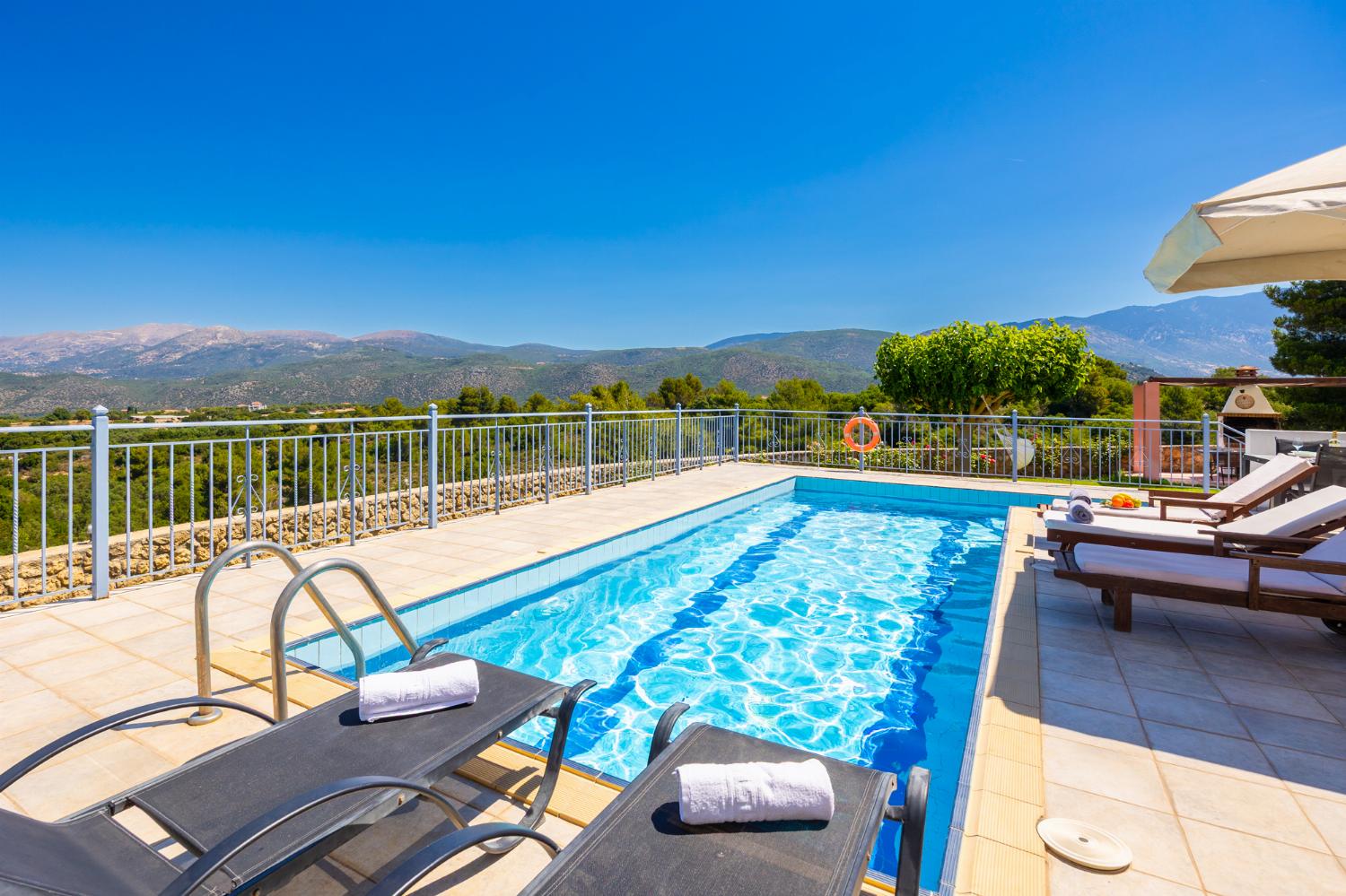 Private pool and terrace with views