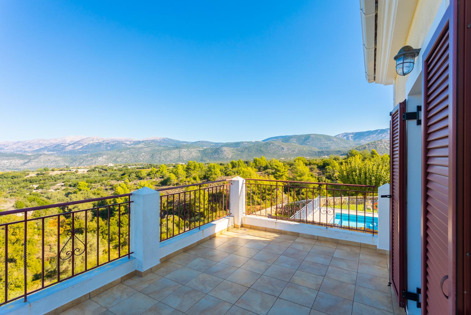 Upper terrace with panoramic views