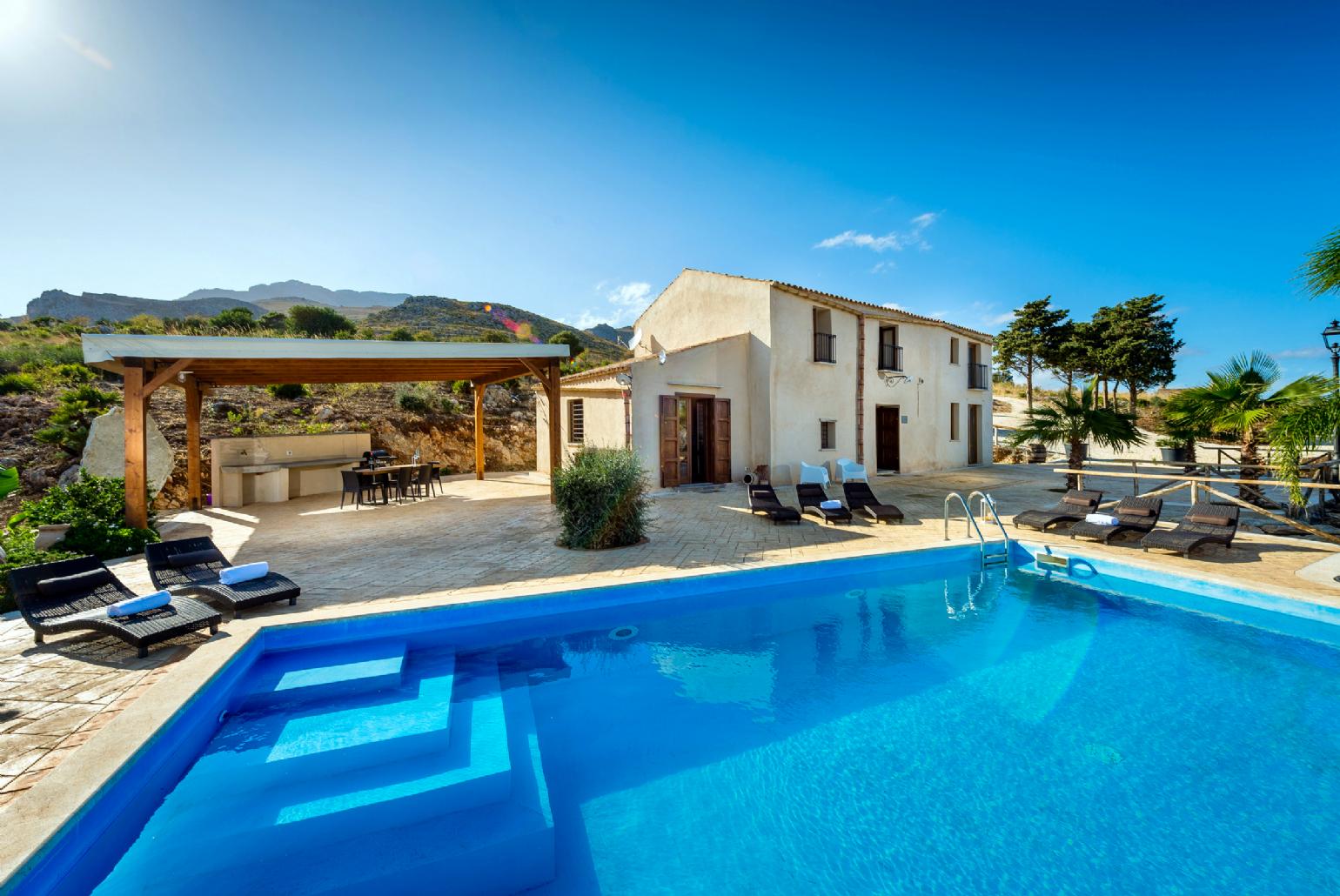,Beautiful villa with private pool and terrace with views