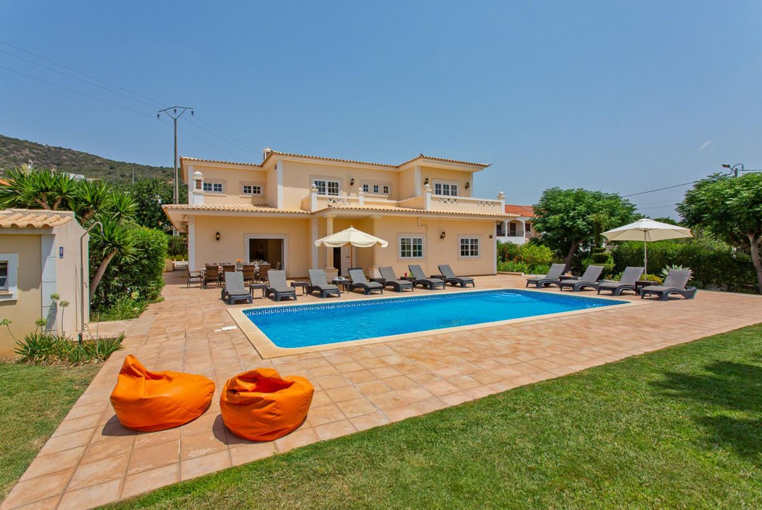 ,Beautiful villa with private pool and terrace area.