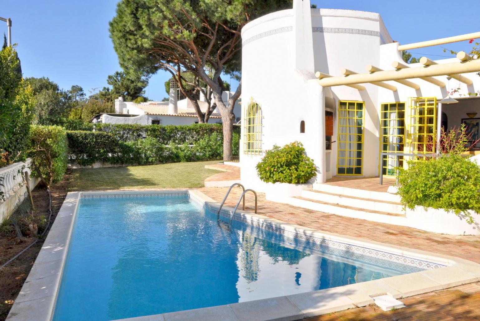 ,Beautiful villa with private pool and terrace area.