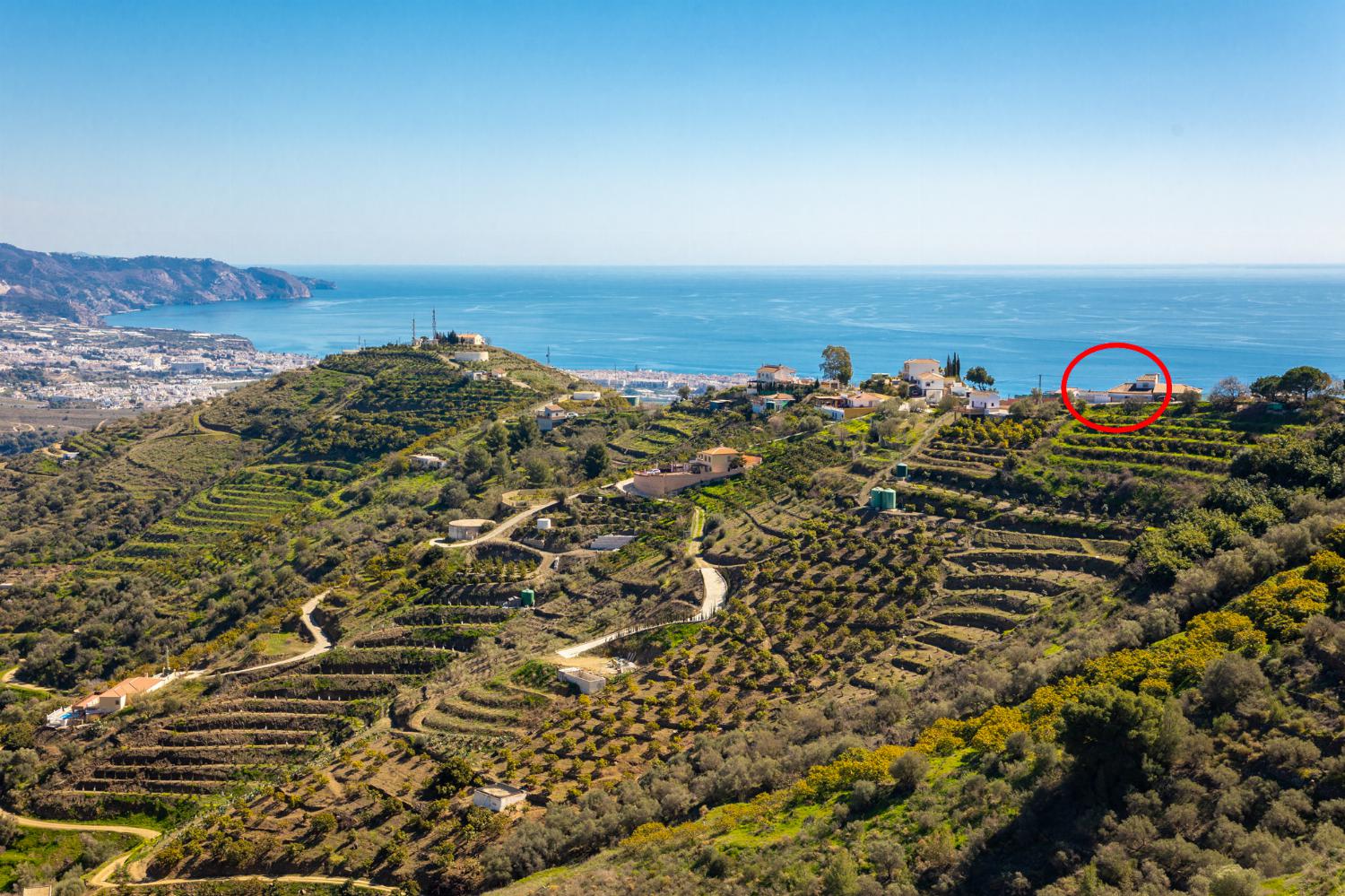 View of local area showing location of Villa Cortijo Martin