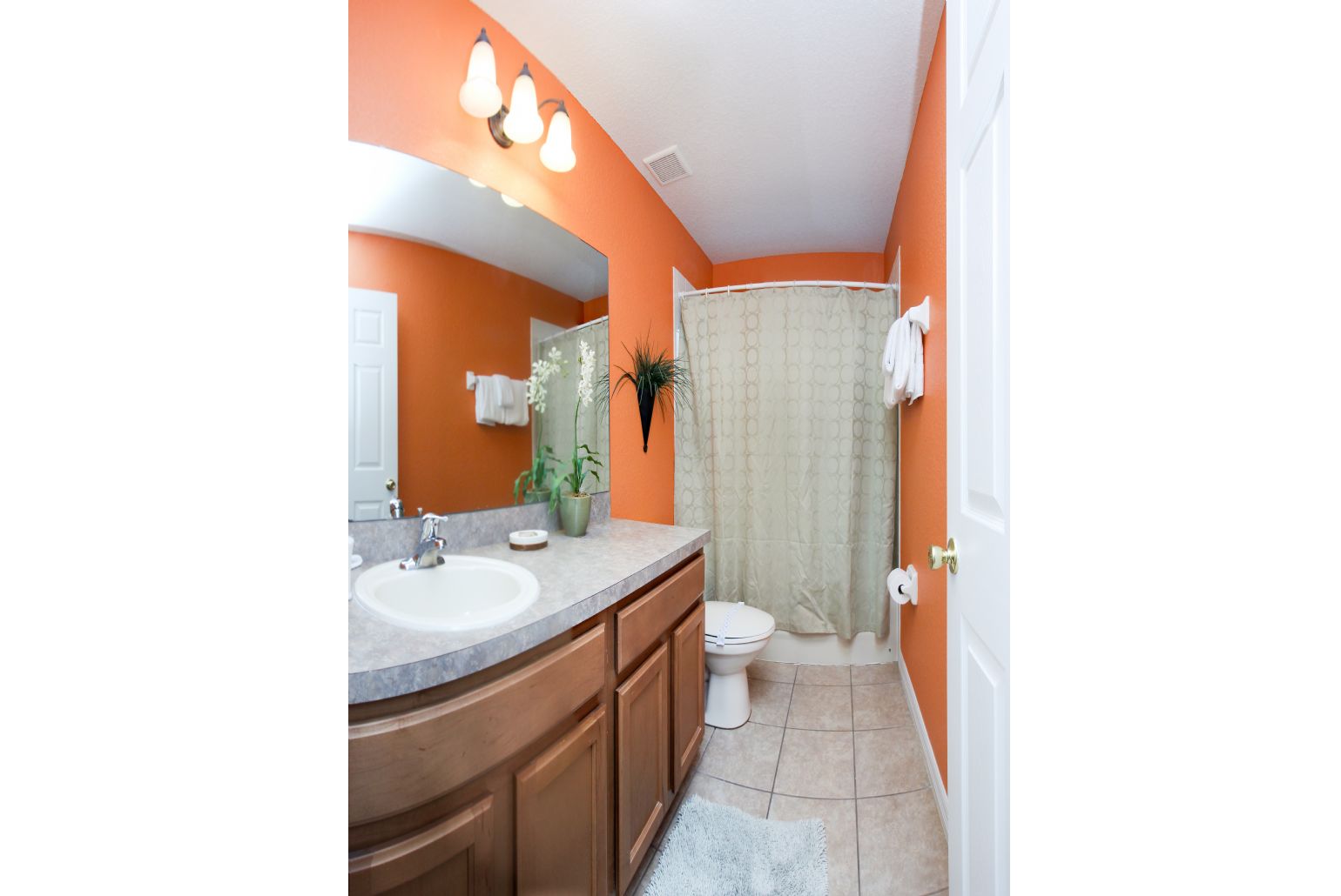 Bathroom with shower.