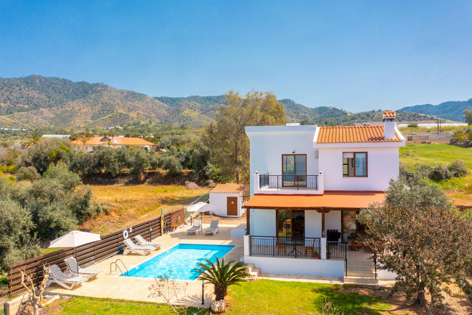 Beautiful villa with private pool, terrace, and garden with panoramic sea views