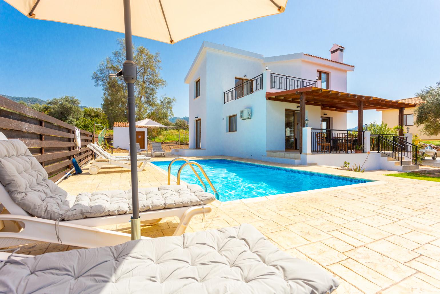 Beautiful villa with private pool, terrace, and garden with panoramic sea views