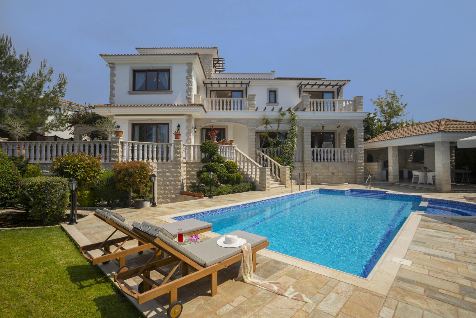 ,Beautiful villa with private pool, terrace, and garden