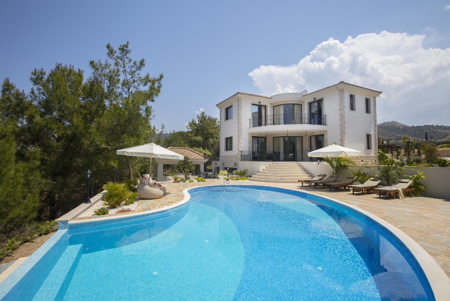 ,Beautiful villa with private pool, terrace, and garden