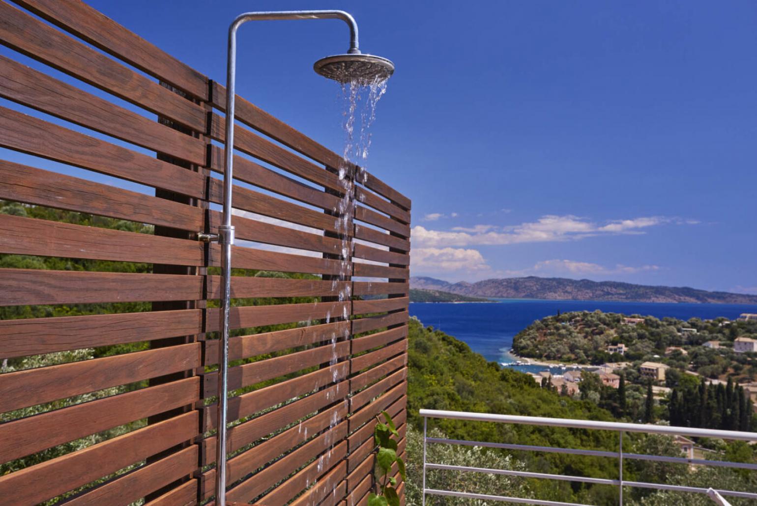 Poolside shower 