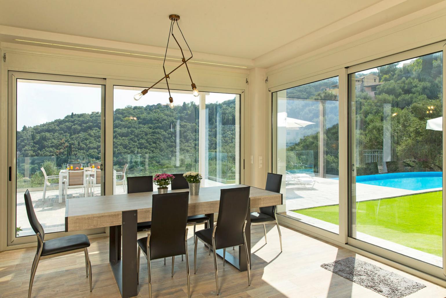 Dining table with sea view