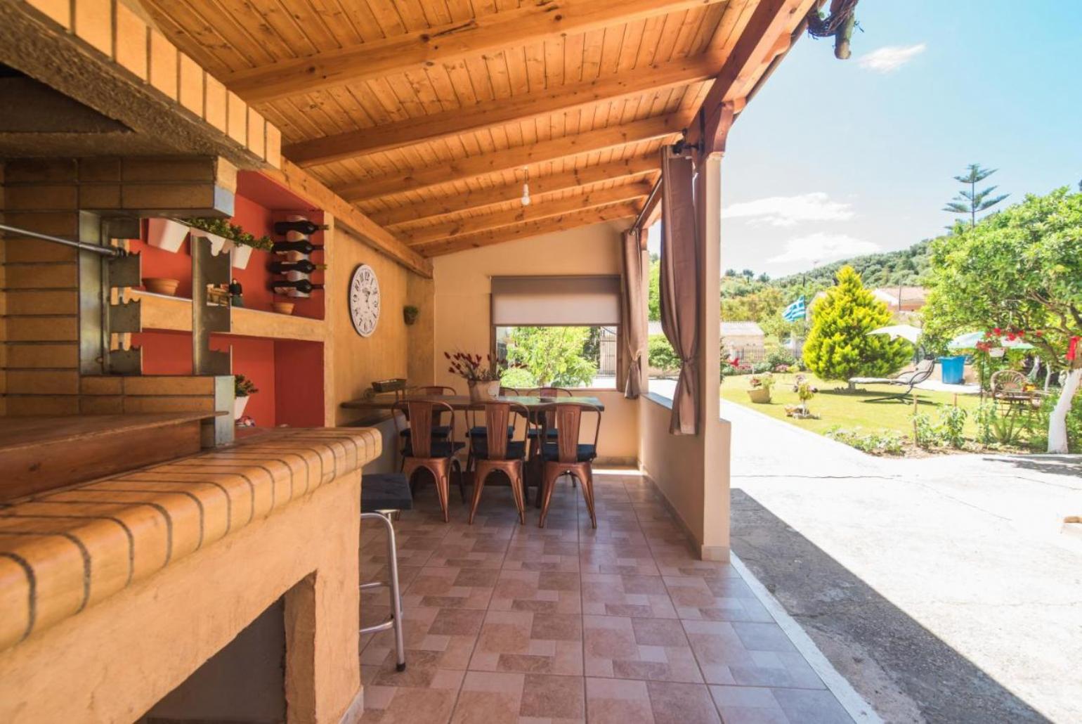 BBQ and outdoor dining table