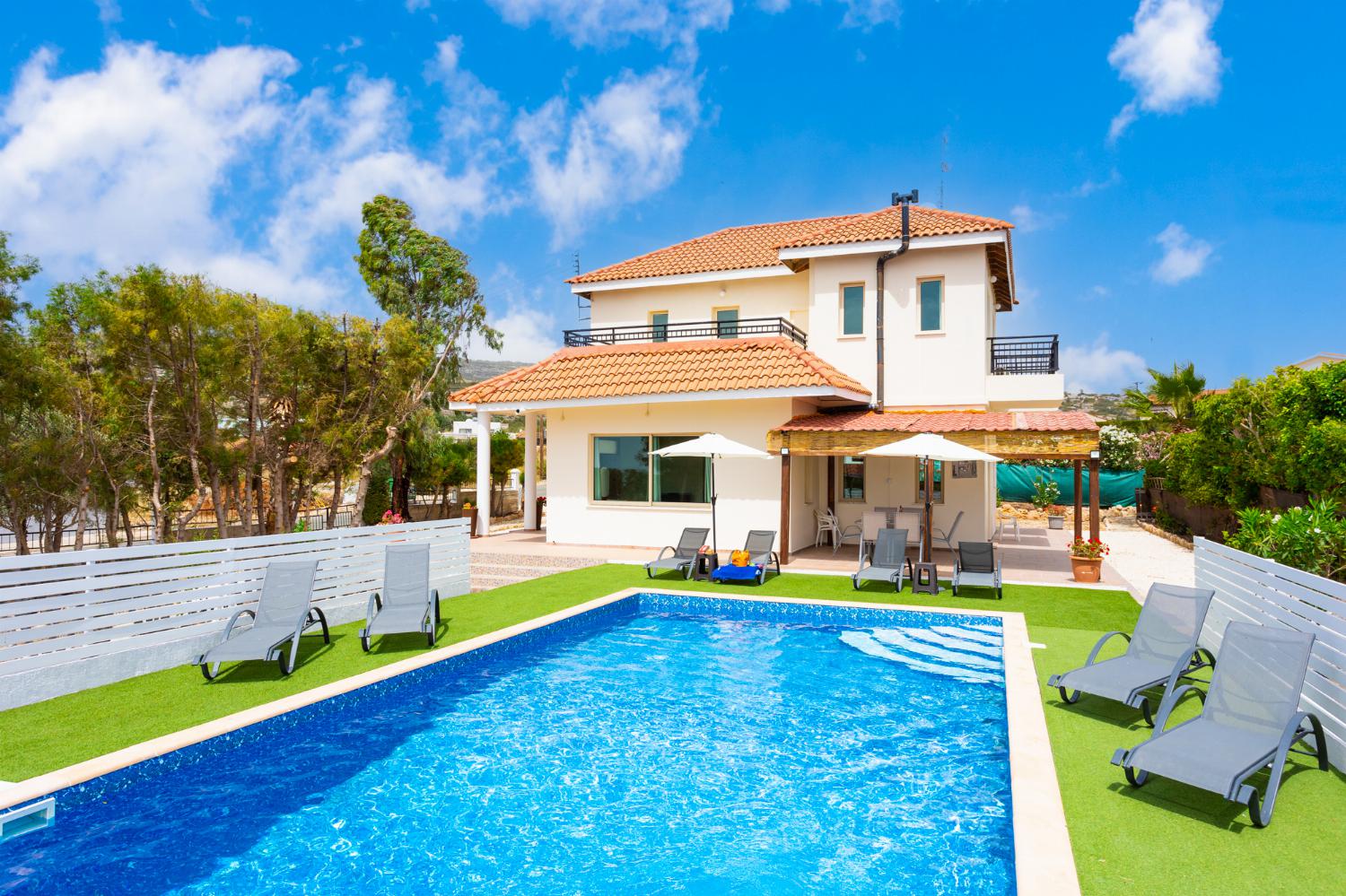 ,Beautiful villa with private pool and terrace with sea views